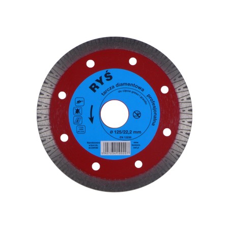 Tarcza diamentowa RYŚ 125 mm IN CORPORE – profesjonalna do gresu, glazury i granitu
