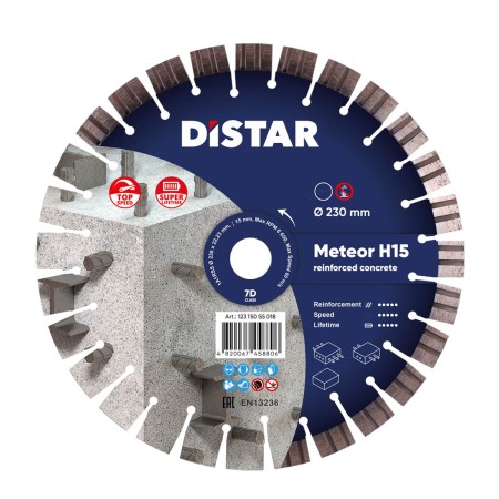 Diamentowa tarcza Distar Meteor H15 230 mm do betonu mocno zbrojonego