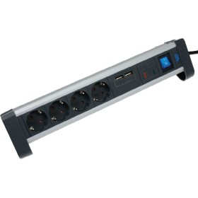 Przedłużacz listwowy AS-SCHWABE ALUX 4 gniazda + 2 USB 1,5 m H05VV-F IP20 230 V