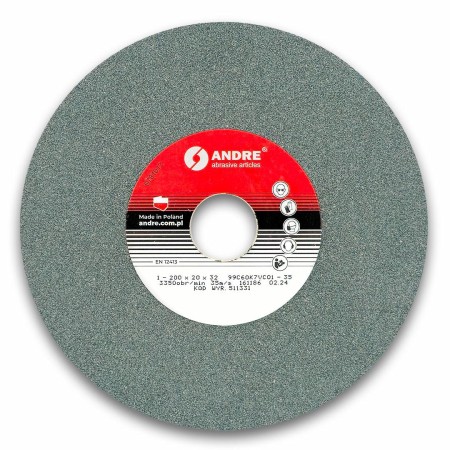Andre Ściernica Płaska 200Mm X 20Mm X 32Mm 99C60K7Vc01-35 Zielona "Typ 1"