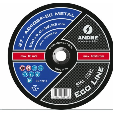 Andre Tarcza Do Szlifowania Metalu 230 X 6,0Mm Metal Eco Line A24Qbf