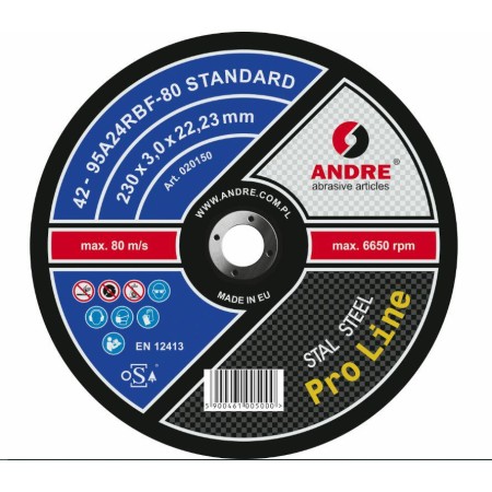 Andre Tarcza Do Metalu 230 X 3,0Mm Standard Pro Line 95A24Rbf