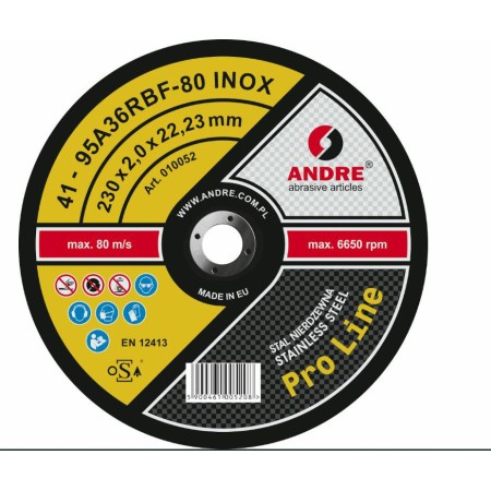 Andre Tarcza Do Metalu 230 X 2,0Mm Inox Pro Line 95A36Rbf