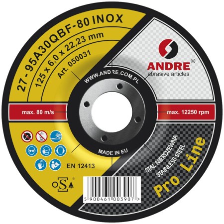 Andre Tarcza Do Szlifowania Metalu 125 X 6,0Mm Inox Pro Line 95A30Qbf