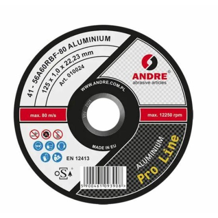 Andre Tarcza Do Metalu 125 X 1,0Mm Aluminium Pro Line 56A60Rbf