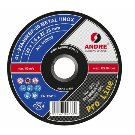 Andre Tarcza Do Metalu 125 X 1,6Mm Metal/Inox Pro Line 95A46R