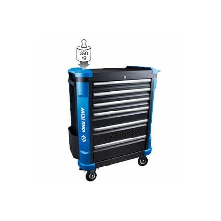 KT WÓZEK WARSZTATOWY  6 SZUF CZARNO-NIEB