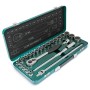 Sata Zestaw Kluczy   25El. Nasadowych 1/2" 12- Kątne W Metalowej Kasecie