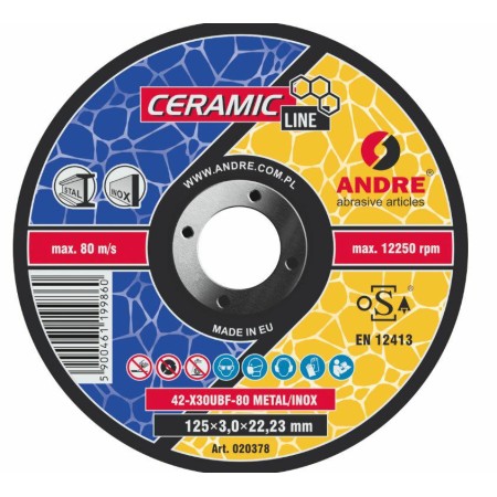 Andre Tarcza Do Metalu 125 X 3,0Mm Metal/Inox Ceramic Line X30Ubf
