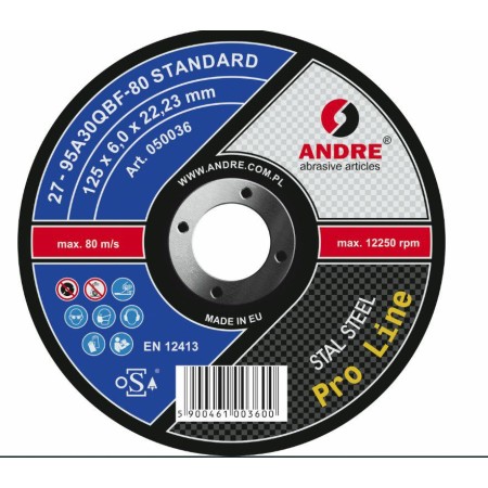 Andre Tarcza Do Szlifowania Metalu 125 X 6,0Mm Standard Pro Line 95A30Qbf