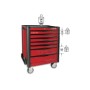 King Tony Wózek Warsztatowy  7 Szuf Z Protektorami 269El. Czerwony