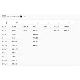 Beta Zestaw Gwintowników Model 430 I Narzynek Model 440 Ze Stali Chromowej + Akcesoria 53Części