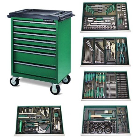 Jonnesway Wózek Warsztatowy 7Dw5 + 208Szt. Narzędzi