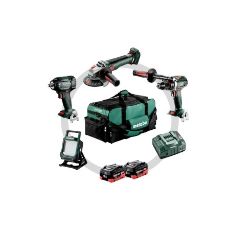 Metabo Zestaw Combo 18V 4.3.2 (Bs18Ltx Bl I +Ssw18Ltx400Bl +Wb18Lt Bl11-125Q +Bsa18Led4000) 2X10Ah Torba