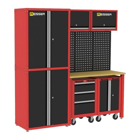 Resser Meble Warsztatowe Zestaw Regał Szafa + 2 Wózki Jezdne