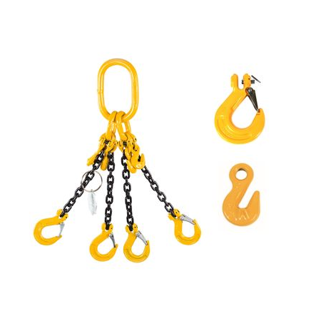 Zawiesie Łańcuchowe 4-Cięgn. 11,2T/3,5M  Haki Z Zabezpieczeniem +Skracanie
