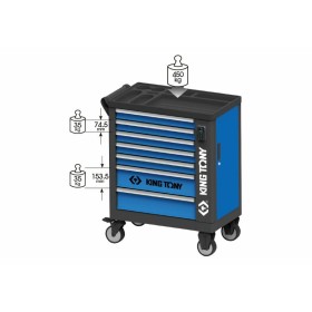 King Tony Wózek Warsztatowy  7 Szuflad Niebieski Z Elektronicznym Zamkiem