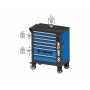 King Tony Wózek Warsztatowy  7 Szuflad Niebieski Z Elektronicznym Zamkiem