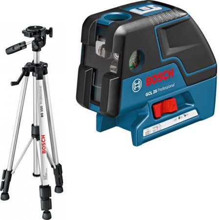 Bosch Laser Krzyżowy Gcl 25 +Statyw Bt 150