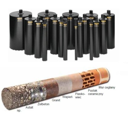 Rems Korona Diamentowa Udkb  82 X 420Mm Gwint Unc 1 1/4"  Uniwersalna