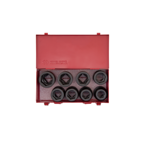 King Tony Konplet Nasadek Udarowych 1"  8Cz. Krótkie Calowe 15/16 - 1.5/8"