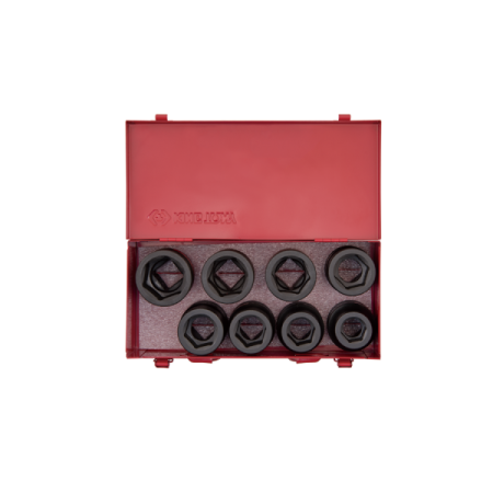 King Tony Konplet Nasadek Udarowych 1"  8Cz. Krótkie Calowe 15/16 - 1.5/8"