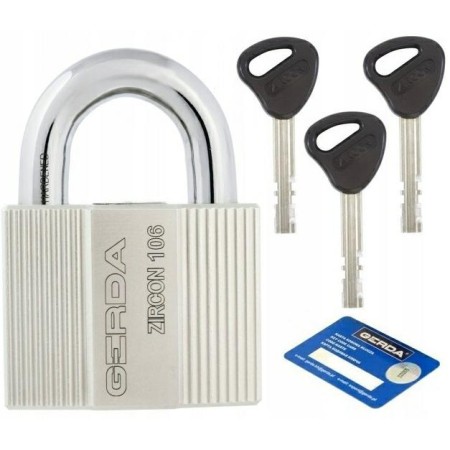 Kłódka Antywłamaniowa Zircon 106.Zs Atestowana Atest C