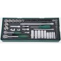 Jonnesway Klucze Nasadowe 1/4", 3/8" Komplet 57 Elem. Wkładka / Plastik  S04H3157Sp