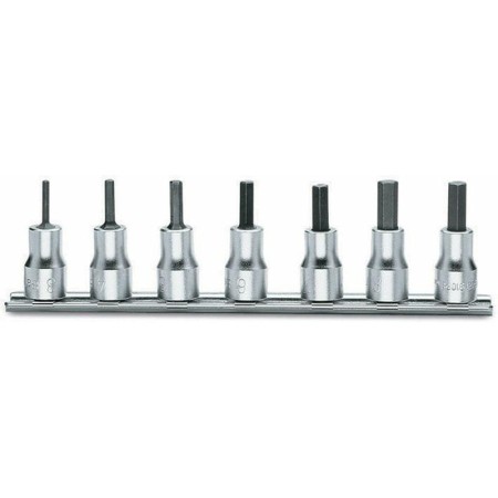 Beta Komplet Nasadek 910Pe, 3-10Mm, 7 Sztuk, Na Szynie Metalowej, Model 910Pe/Sb7