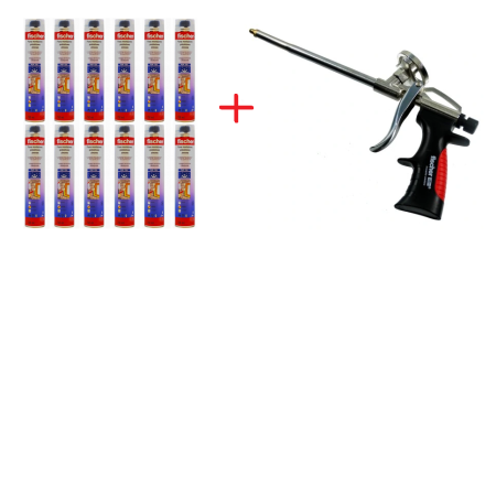 Fischer Piana Zimowa Pisto.750Ml Pup75 /12Szt. + Pistolet Do Piany 5471260