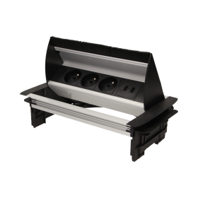 Orno Gniazda Wpuszcz W Blat 3X2P+Z Usbx2 Ze Szczot 1,8M