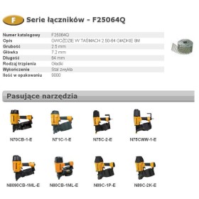 Bostitch Gwoździe F 2,50 X 64Mm 9000Szt. F25064Q