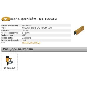 Bostitch Zszywki S1 100Mm 1600 Szt.