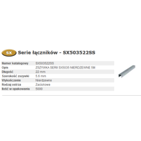 Bostitch Zszywki Sx 22Mm 5,6Mm...