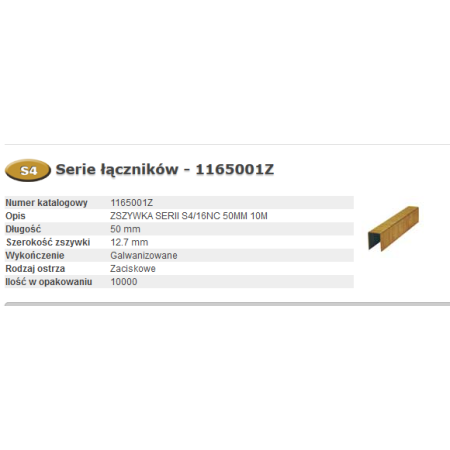 Bostitch Zszywki S4/16Nc 50Mm 10.0M...