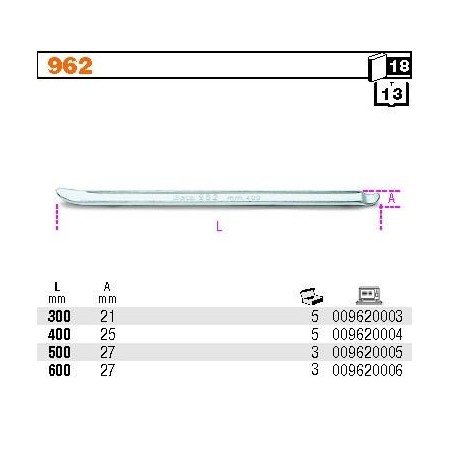 Beta Łyżka Samochodowa / Do Kół 600Mm  962/500