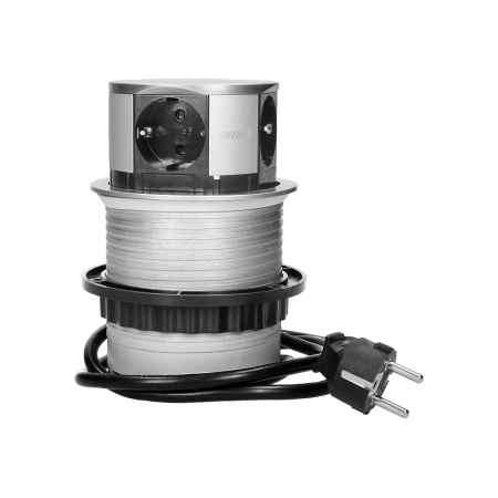 Orno Gniazdo Meblowe 4X2P+Z Wysu Z Blatu 1,5M, Schuko