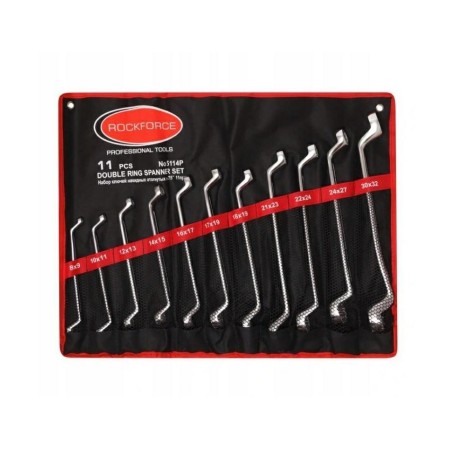 Rockforce Klucz Oczkowy Odgięty Kpl.11El.