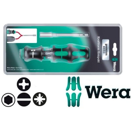Wera Rękojeść Do Bitów 1/4" Z Magnesem + 6 Bitów